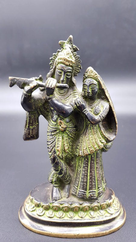 Statue indienne : Krishna et Rhada