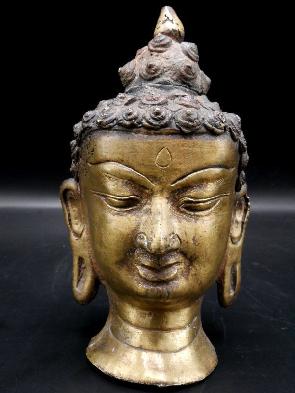 Tête de bouddha indienne milieu XXème