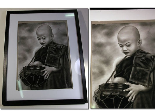 Grande peinture de moines bouddhistes